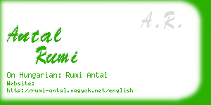 antal rumi business card